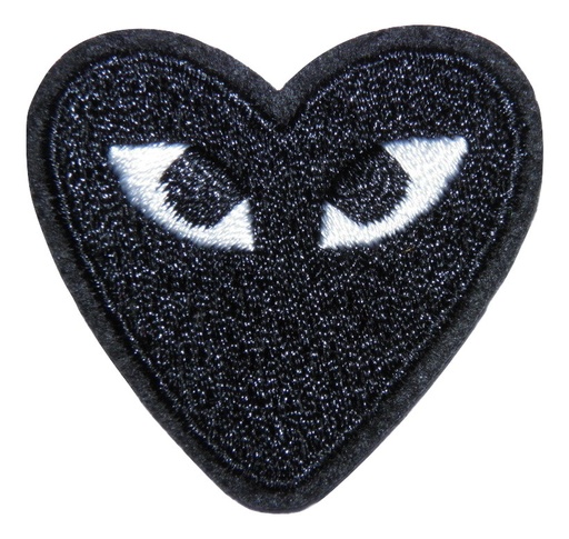 [P1084-0009] Écusson brodé thermocollant Cœur Noir