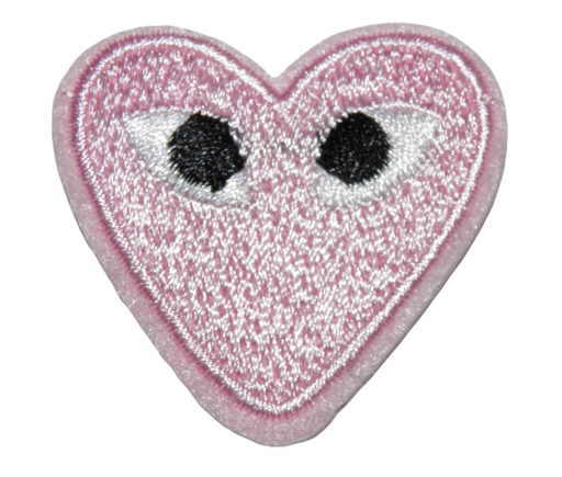 [P1084-0010] Écusson brodé thermocollant Cœur Rose