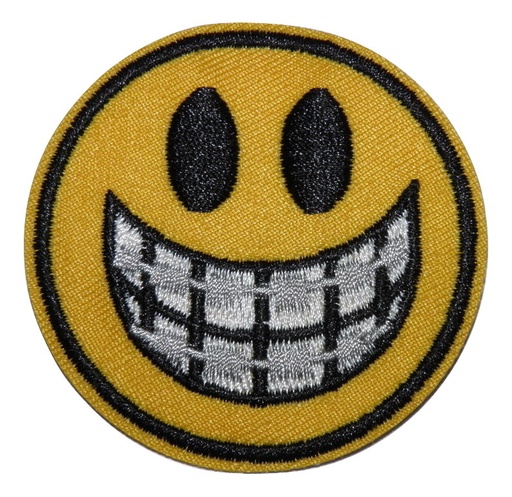 [P1138] Écusson brodé thermocollant Smiley Bagues