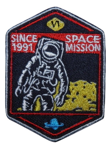 [P1148] Écusson brodé thermocollant ESPACE Astronaute 1991