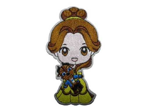 [P1179] Écusson brodé thermocollant Belle et son doudou