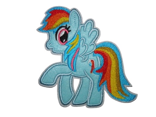 [P1185] Écusson brodé thermocollant Poney Rainbow Dash