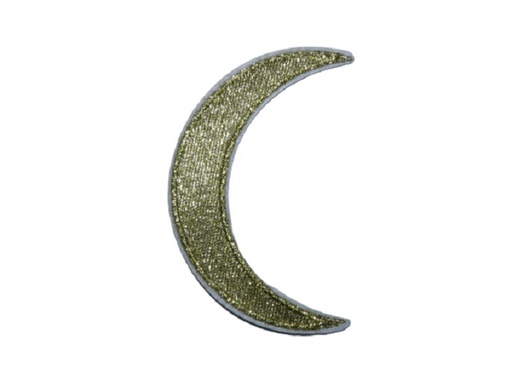 [P1190-0002] Écusson brodé thermocollant Lune Dorée