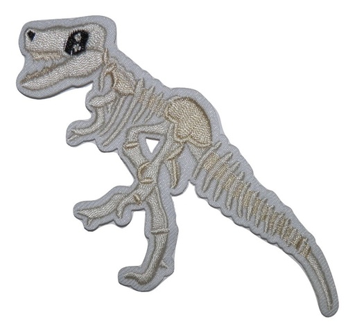 [P1209] Écusson brodé thermocollant Squelette de dinosaure