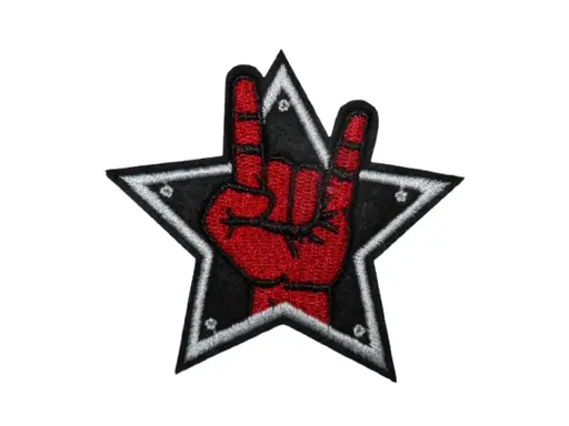 [P1248] Écusson brodé thermocollant Etoile Rock