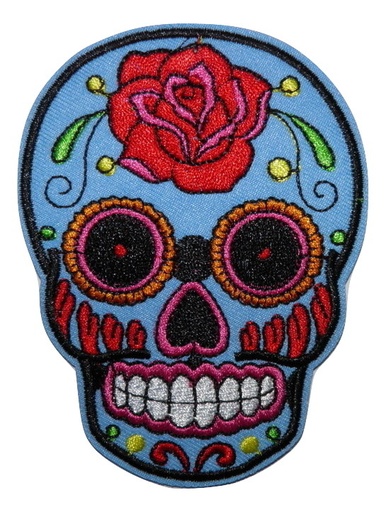 [P1289] Écusson brodé thermocollant Calavera