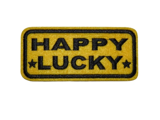 [P1364] Écusson brodé thermocollant Happy Lucky