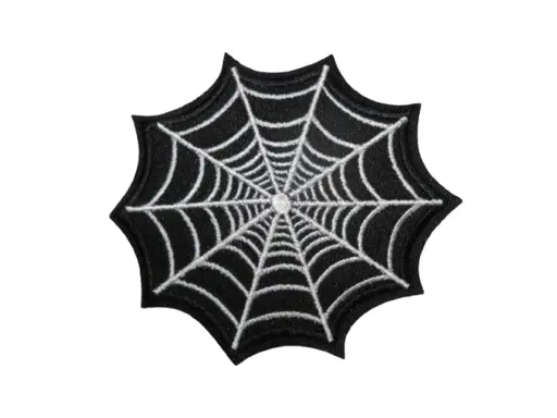 [P1398] Écusson brodé thermocollant Toile d'araignée noire
