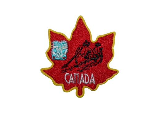[P1402] Écusson brodé thermocollant Feuille d'érable Canada