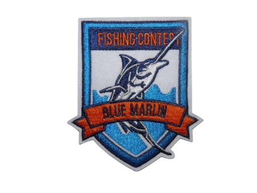 [P1429] Écusson brodé thermocollant Marlin bleu Pêche Poisson