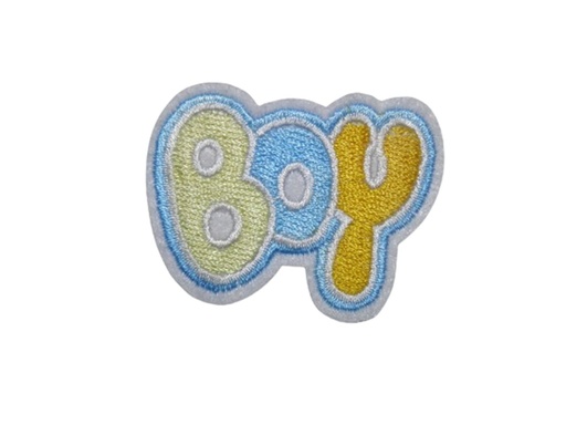 [P1430] Écusson brodé thermocollant mot Boy