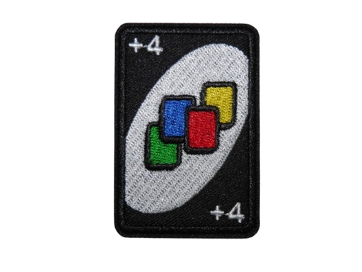 [P1432] Écusson brodé thermocollant Carte à jouer +4