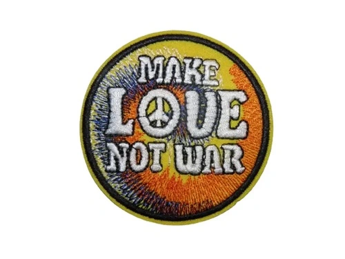 [P1442] Écusson brodé thermocollant Make Love Not War