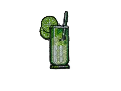 [P1448] Écusson brodé thermocollant Verre cocktail Mojijo