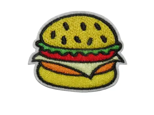 [P1454] Écusson brodé thermocollant Cheeseburger