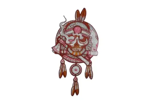 [P1463] Écusson brodé thermocollant Attrape Rêves Calumet Indien